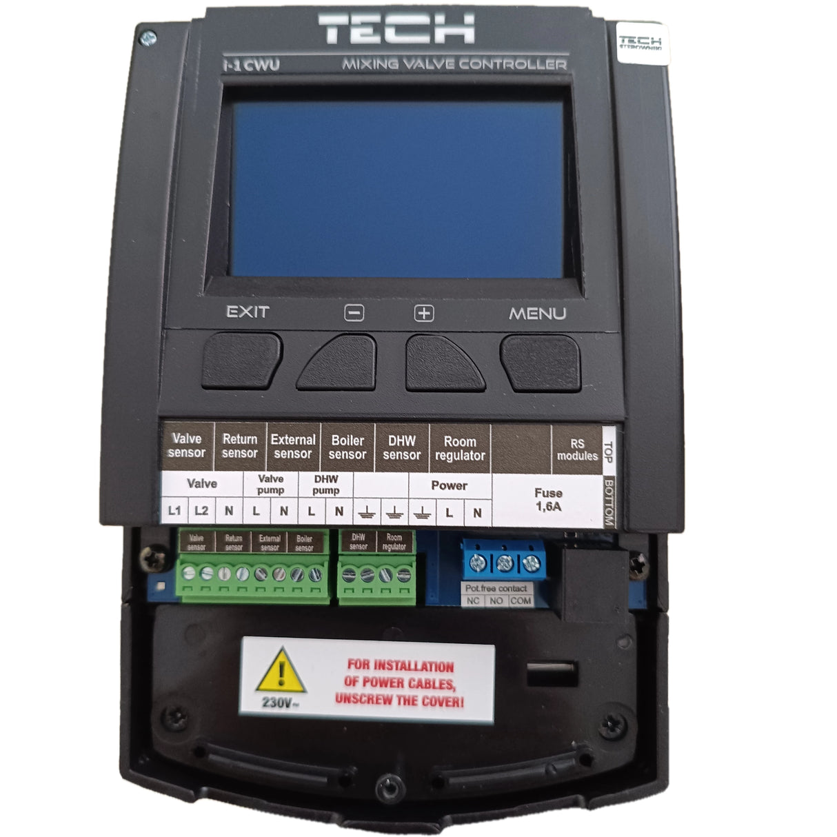 Vremensko voden regulator ogrevalnega kroga TECH i-1 CWU – mešalni ventil + črpalka za toplo vodo