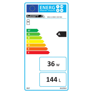 Energieeffizienzlabel für Warmwasserspeicher Brauchwasserspeicher mit 3 kW Heizstab