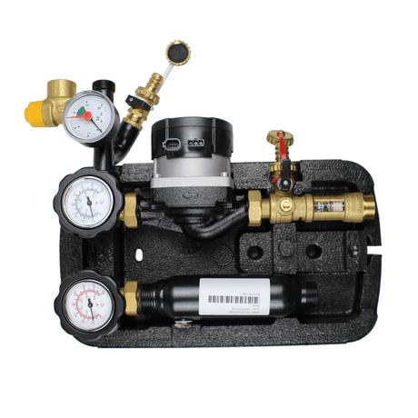 Solarstation Pumpengruppe  Hocheffizienzpumpe.