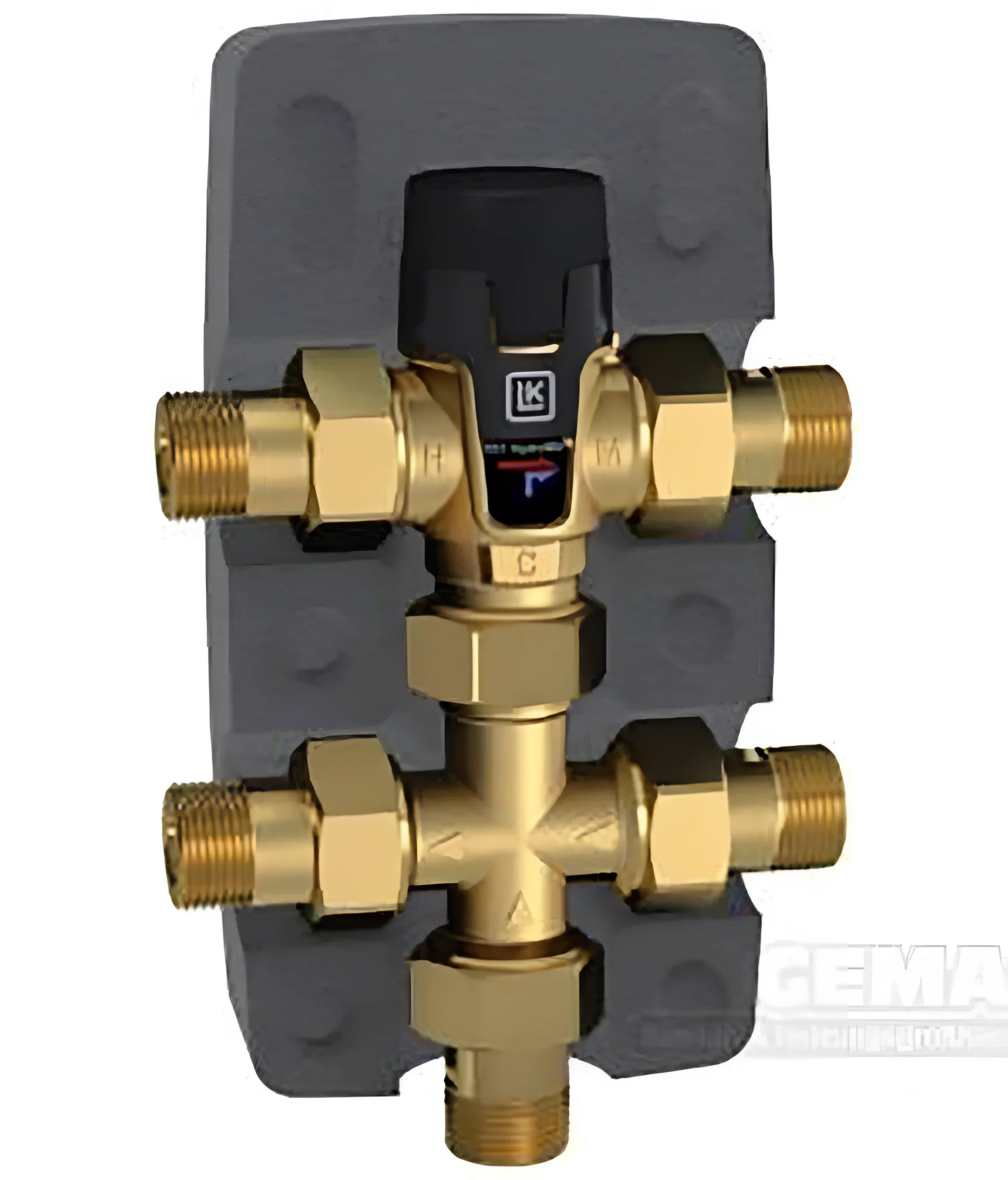 Brass Thermostatventil für Warmwasserzirkulation im HydroKit HWC 3/4 kompaktes Kit