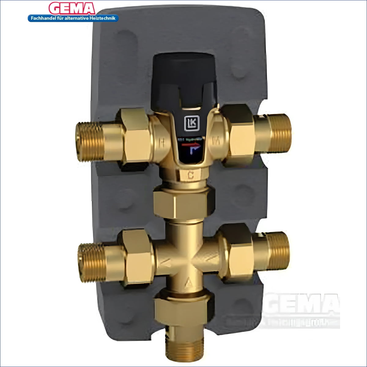 Brass Thermostatventil für Warmwasserzirkulation im HydroKit HWC 3/4 kompaktes Kit