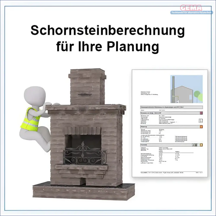 Chimney Berechnung Werbung für Schornsteinberechnung und Heizungsplanung Dienstleistungen