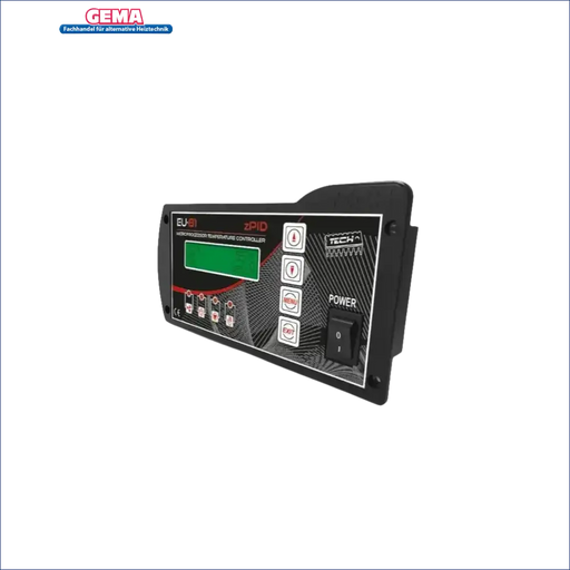 Schwarzer Temperaturregler mit Tasten und Display für Temperatursteuerung EU-81 zPID