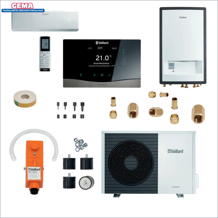 Vaillant Wärmepumpe & Klima Split Paket: energiesparend, moderne Technologie, inkl. Steuerung & Zubehör 🔧🌡️