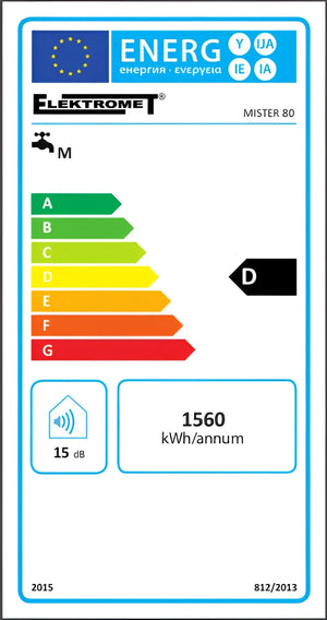 Energieeffizienzlabel für Elektrohängespeicher, Brauchwasserspeicher, Elektrospeicher Boiler