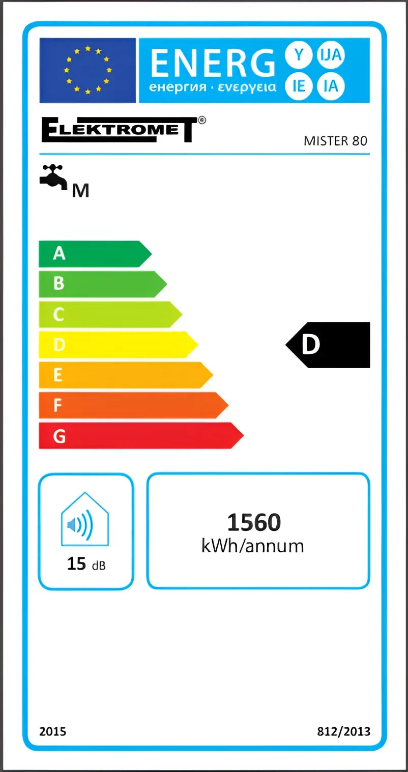 Energieeffizienzlabel für Elektrohängespeicher, Brauchwasserspeicher, Elektrospeicher Boiler