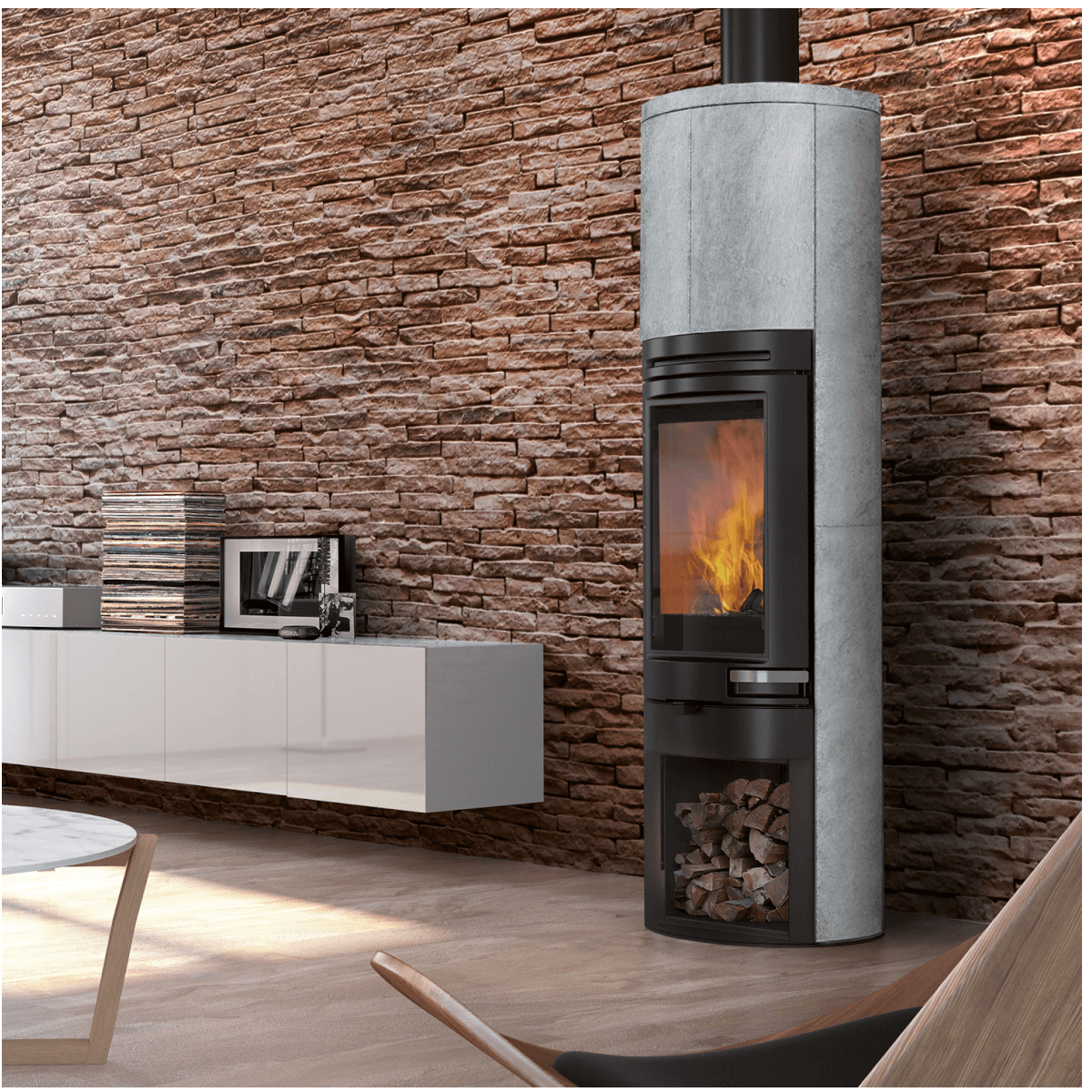 Edilkamin Tally S Evo 9,1 kW Kaminofen mit integrierter Scheibenspülung 🔥.