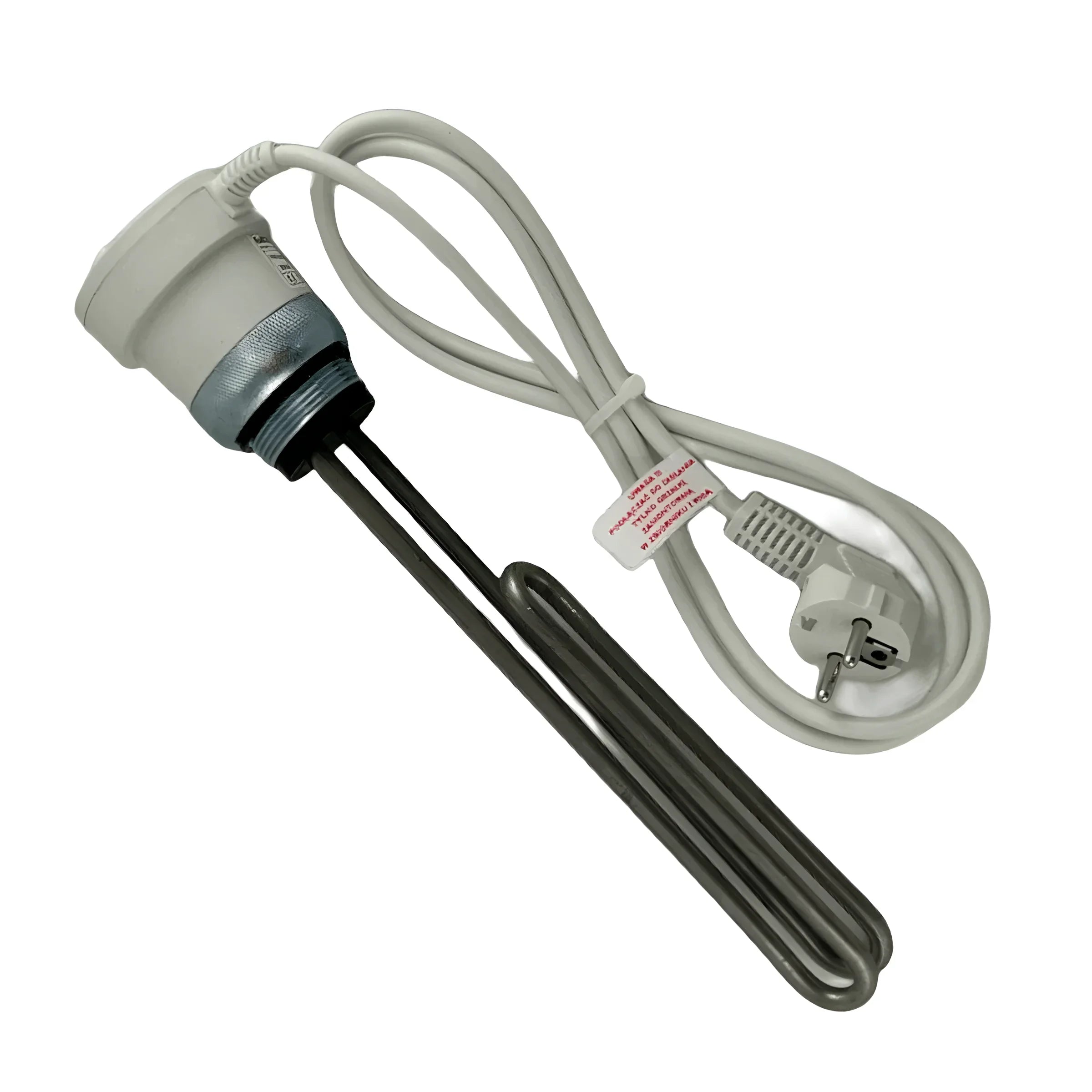 Immersionsheizung mit elektrischem Kabel und Stecker für sicheren Betrieb im Warmwasserspeicher