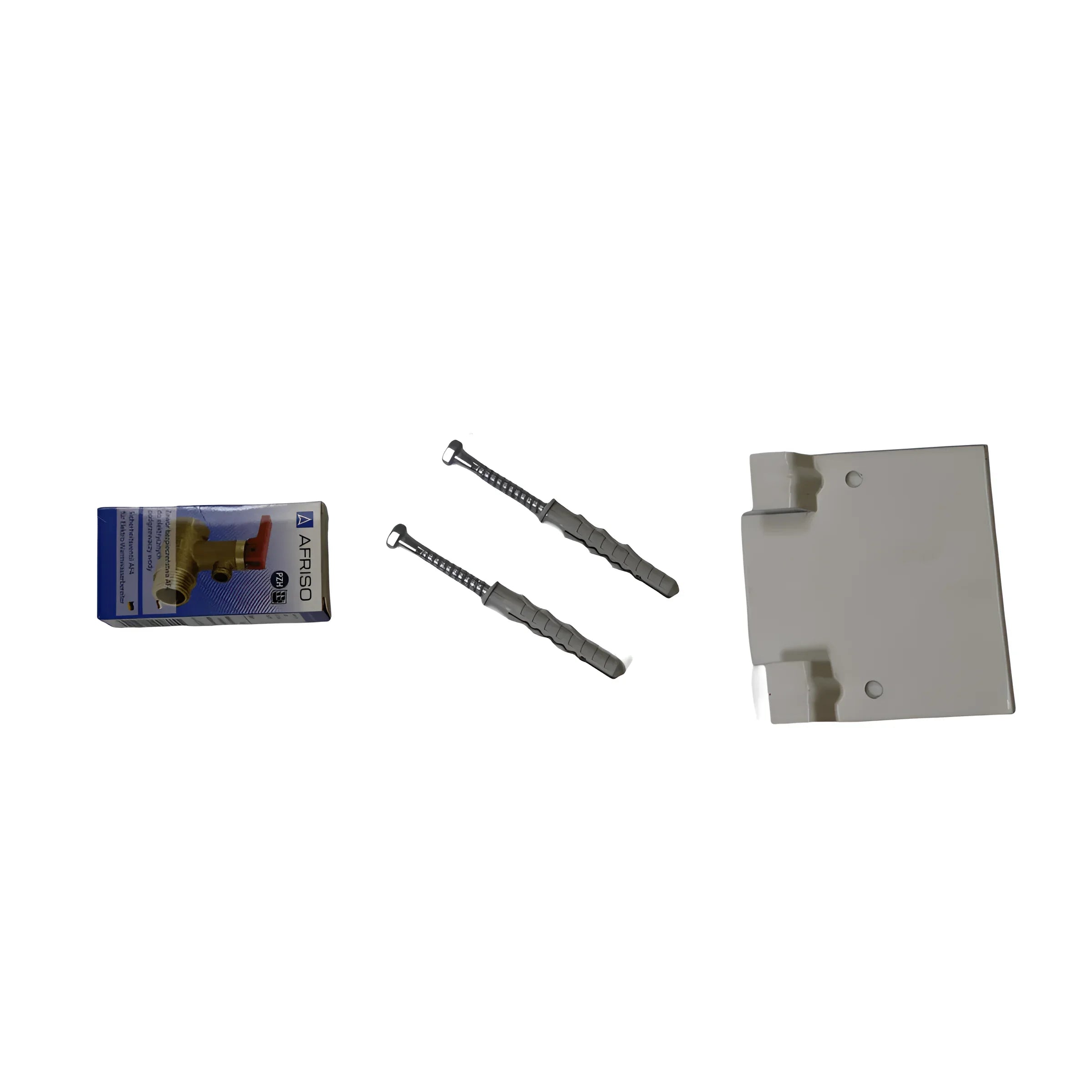 Plumbing valve, screws und Montageplatte für Elektro Hängespeicher Brauchwasserspeicher