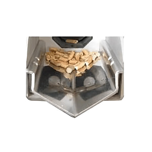 Metalpelletspender für Brennerschale bei Ecofire E1 Pelletbrenner Boilers