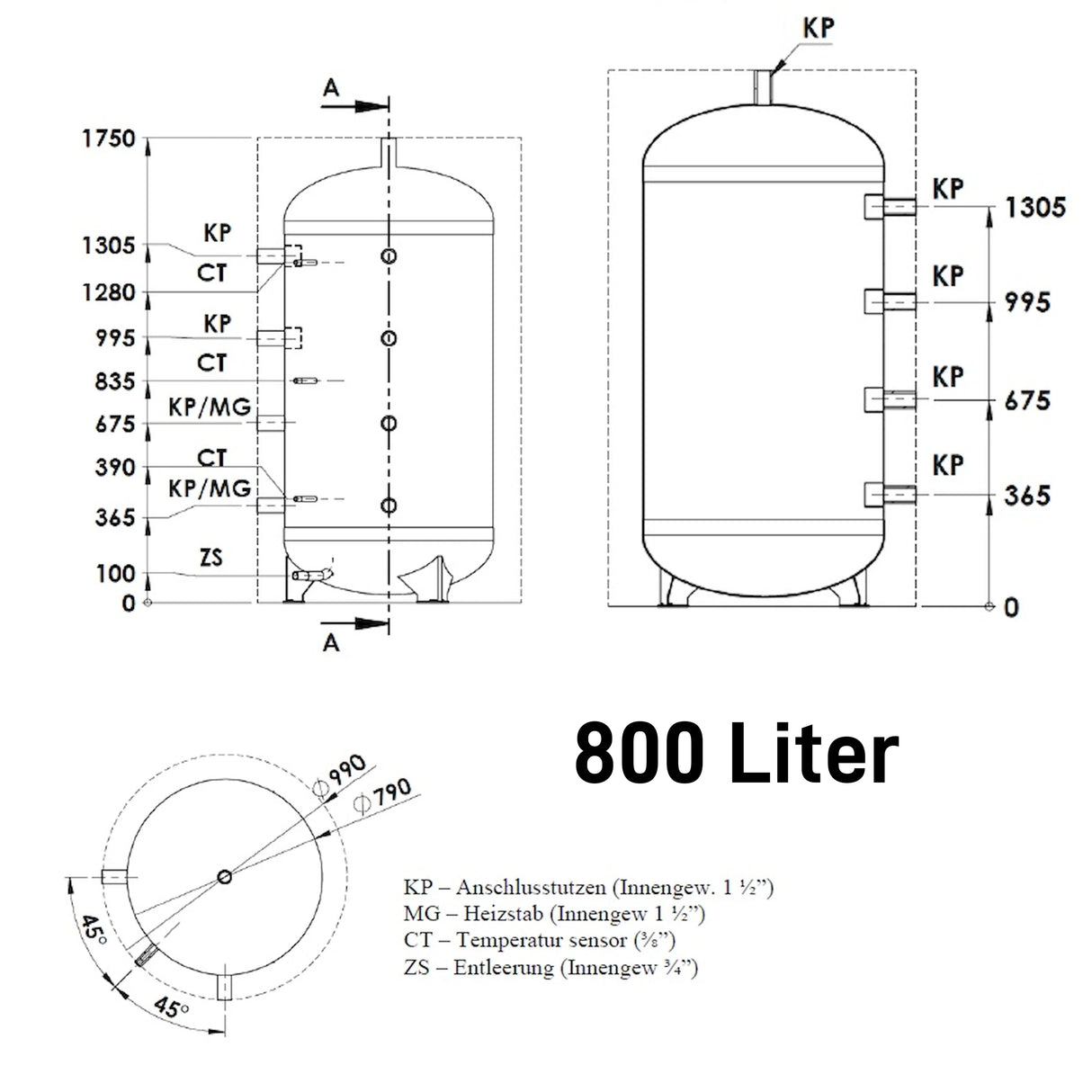Heating water buffer memory