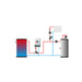 Diagram illustrating Master V.3 PLUS heating control system with red and blue pipes for efficient heat distribution.