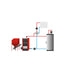 Diagram of Master V.3 PLUS heating system for 3 circuits, featuring energy-efficient components 🔥💧.