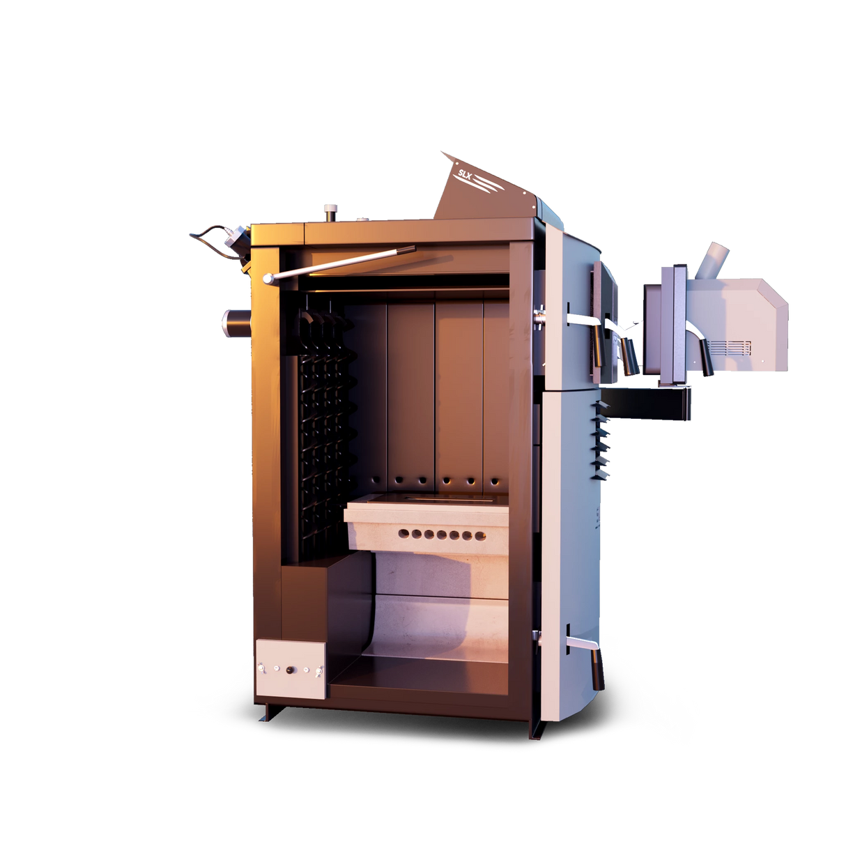 Kocioł wielofunkcyjny Attack SLX 35 kW - drewno i pellet - wydajny & Wszechstronny