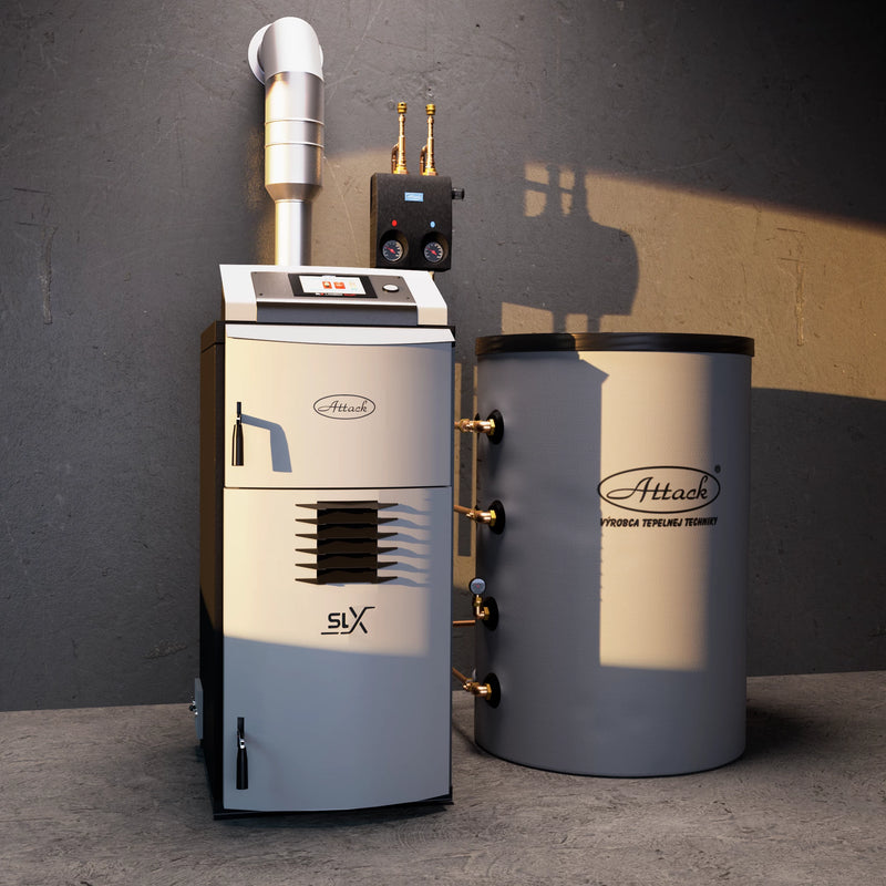 Kocioł zgazujący drewno Attack SLX 35 Lambda Touch 35 kW