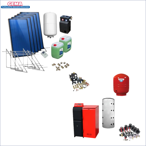 Solarthermiekomponenten für Thermoflux 25/135 plus Solarpaket IV 11.95 m³