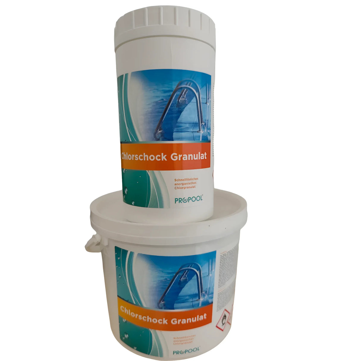 Chlor Schock Granulat schnelllöslich.