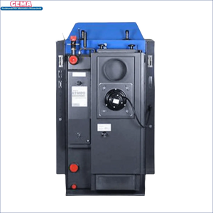 Blaue und graue Atmos KC25S Kohlekessel mit Brennstoff Kohle, effiziente Heizungsanlage