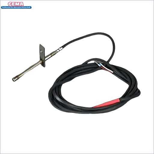 Metalltemperaturfühler mit schwarzem Kabel für Attack Abgassensor Heizkessel