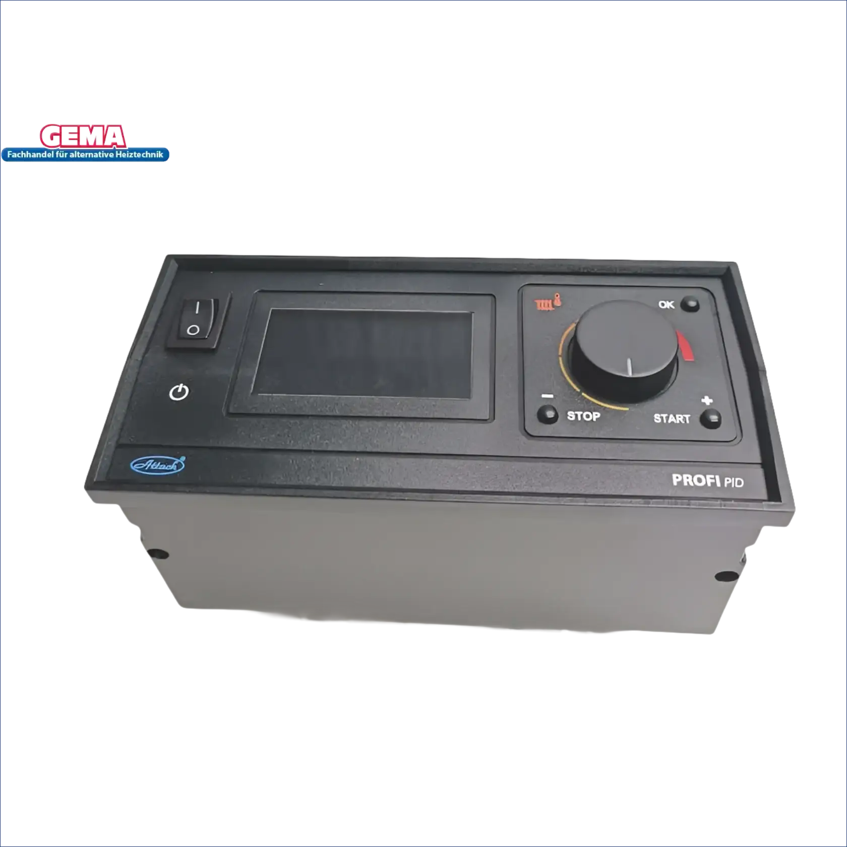 Schwarzes Steuerpult mit Display und Knopf für Attack Steuerelektronik RK-200