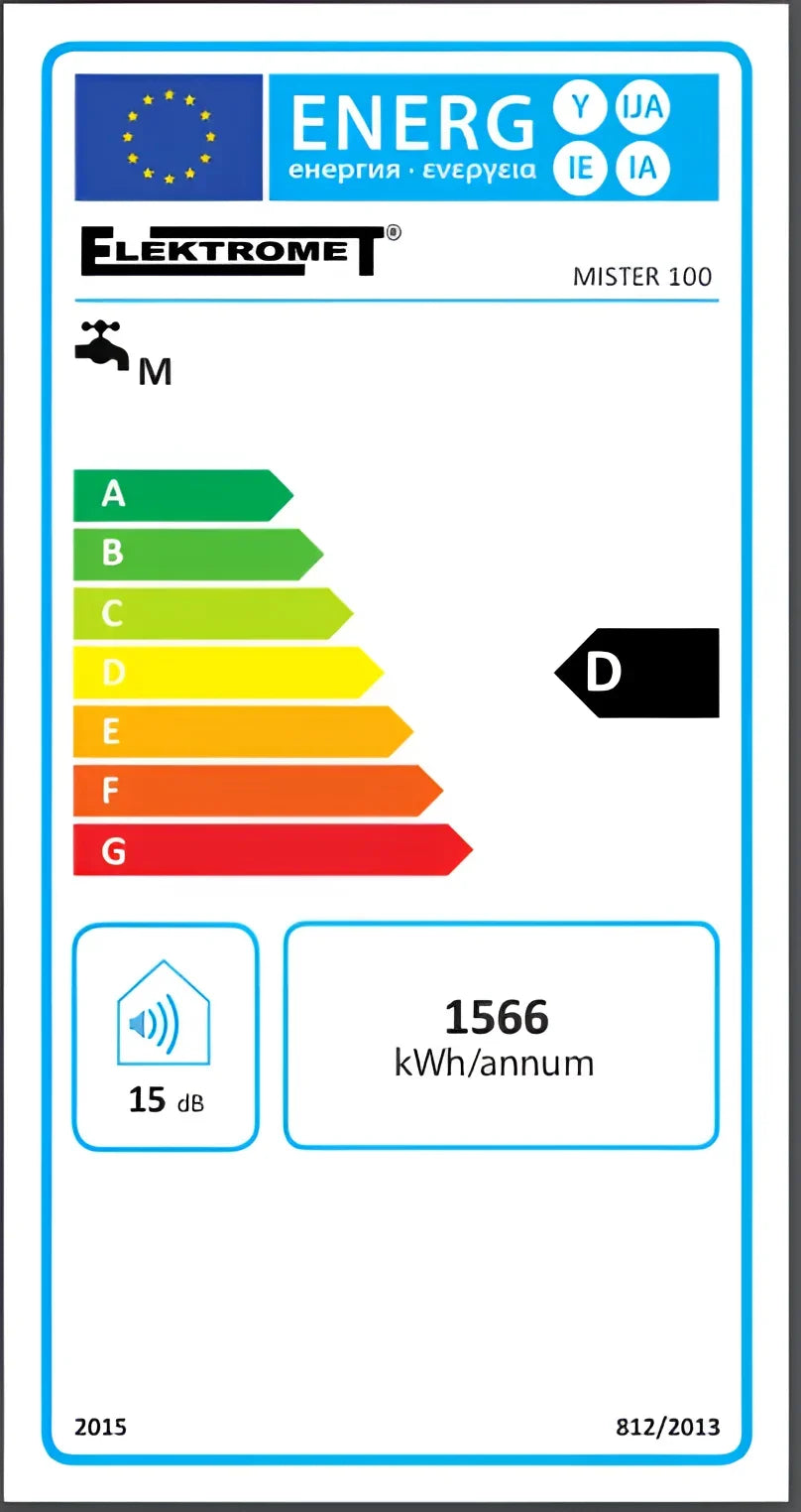 Energy efficiency label on Elektrohängespeicher Brauchwasserspeicher for Elektrospeicher Warmwasserspeicher