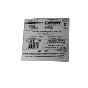 Appliance specification label of Elektrospeicher Warmwasserspeicher Boiler Elektroboiler für elektro hängespeicher brauchwasserspeicher