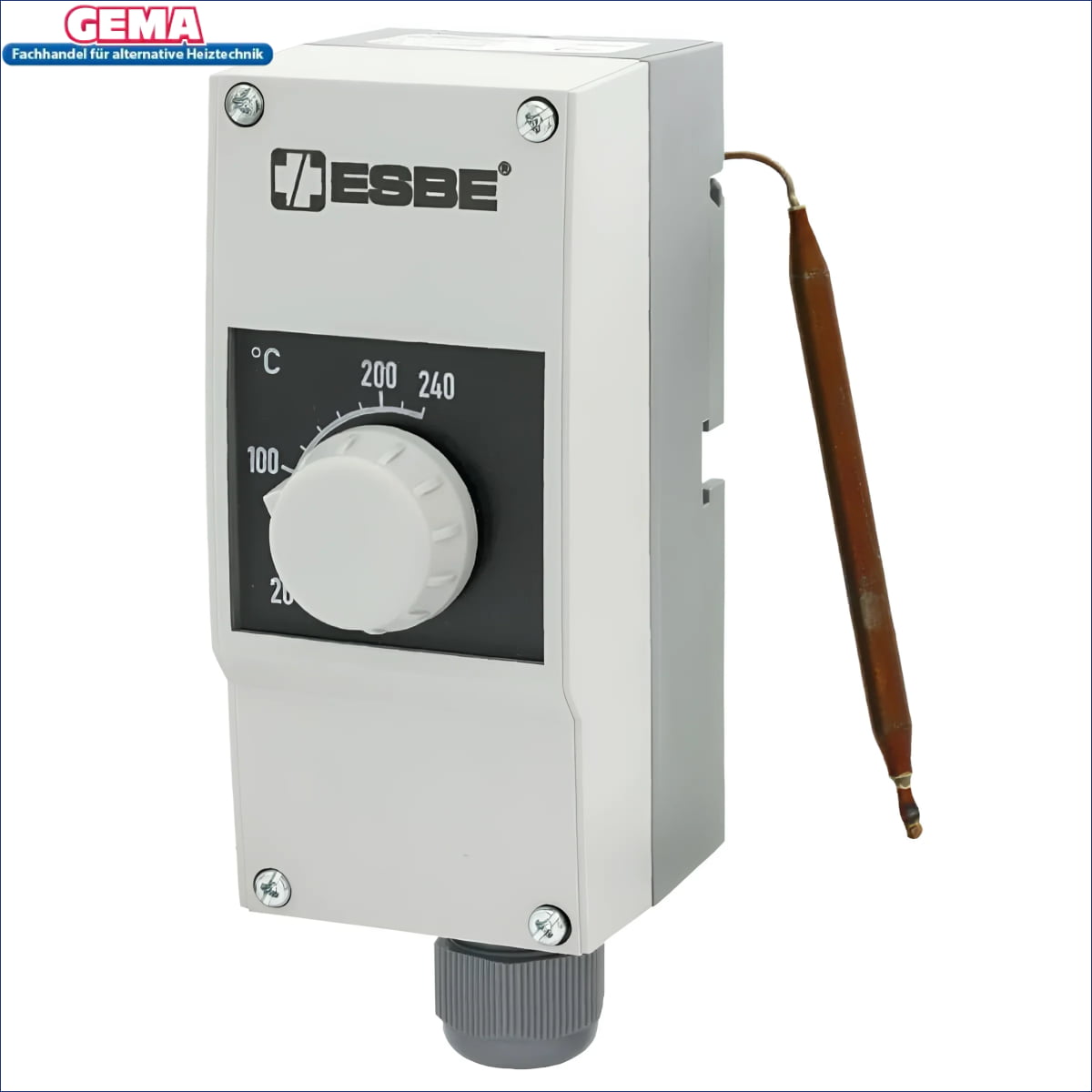 Bild eines Adjustable Temperature Control Unit mit Sensor für präzise Temperaturregelung, ESBE CTF151