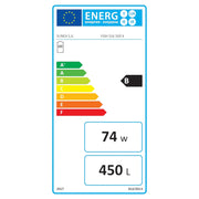 GEMA Shop Energieeffizienzlabel B für Sunex Fish S16 Wärmepumpenspeicher mit 450 Liter Kapazität und 74 Watt Verbrauch