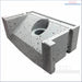 Grauer Betonblock mit zentralem Loch für Heizkessel und Boiler, langlebig und robust