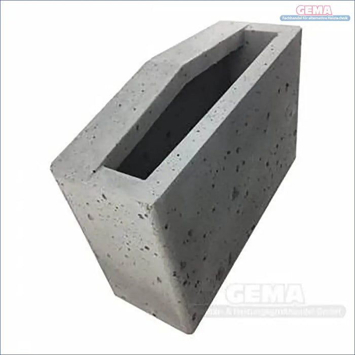 Graue Betonelement mit rechteckiger Öffnung, gesprenkelte Textur für Heim und Garten