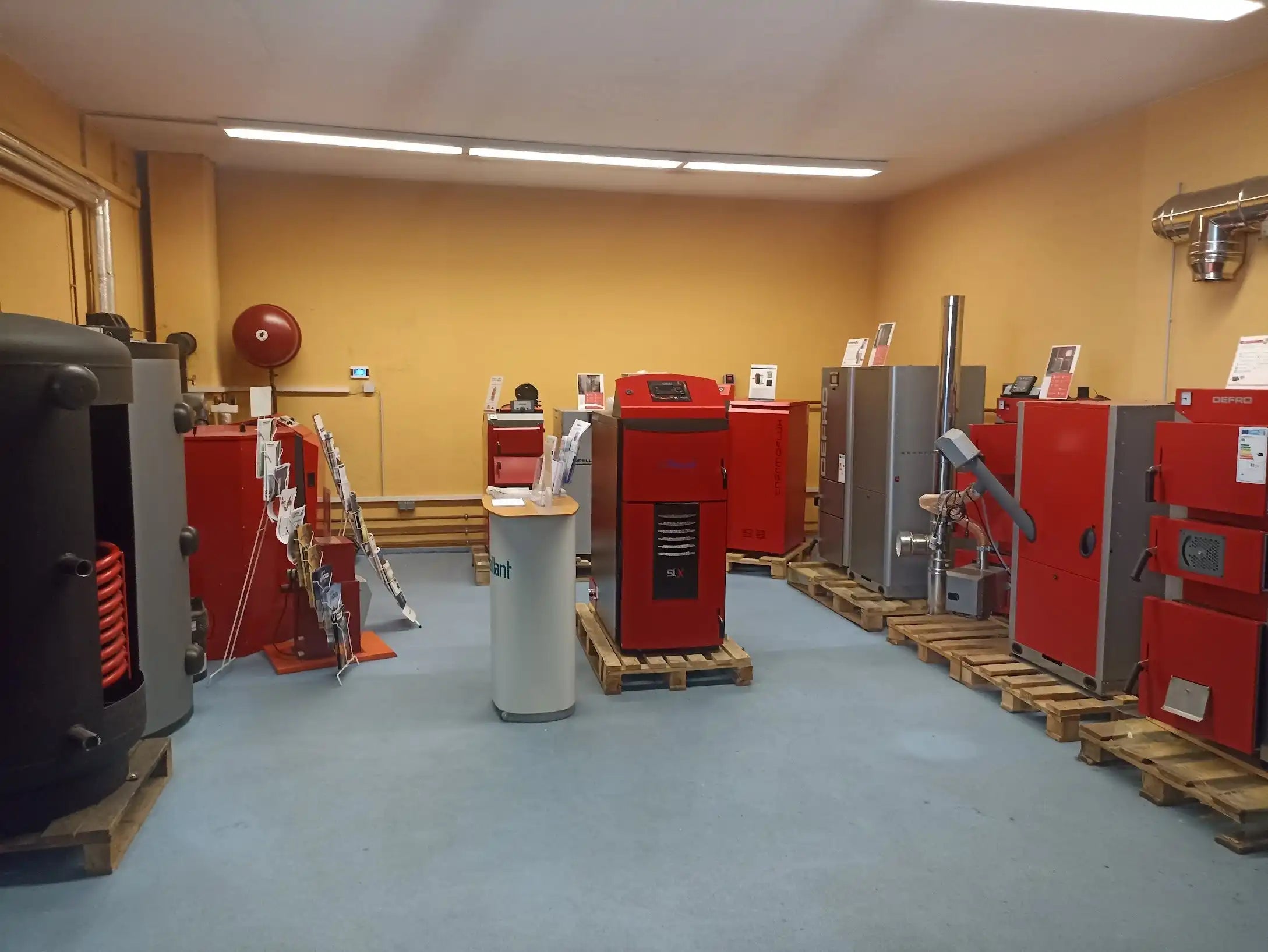 Ausstellung für Heizgeräte.