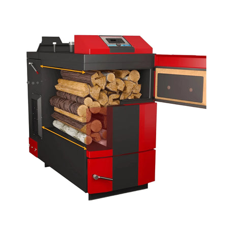 Holzvergaser Attack DPX Profi 80 kW – Effizienter Heizkessel für große Gebäude - GEMA Shop