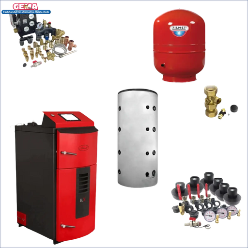 Heating system components for the moderne Holzvergaserheizung mit hoher Effizienz und Umweltfreundlichkeit