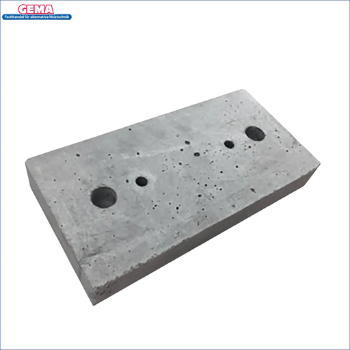 Rectangularer Betonblock mit Löchern für Original Keramikstein für DEFRO DS II 25 kW