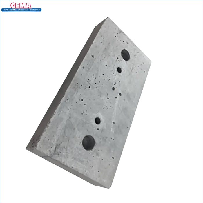 Rechteckiger Betonblock mit Löchern für das Original Keramikstein für DEFRO DS II 25 kW