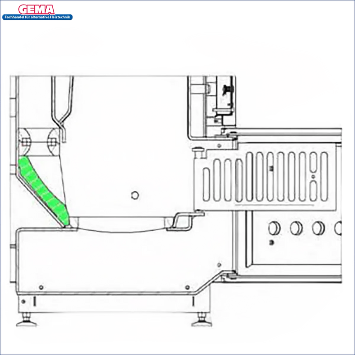 Schematische Darstellung einer Maschine für Original Primärstein für DEFRO DS 25 und 32kW