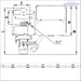 Dimensionales Diagramm des Pelletkessel Defro Komfort Ekopell 25 kW mit Digitalanzeige