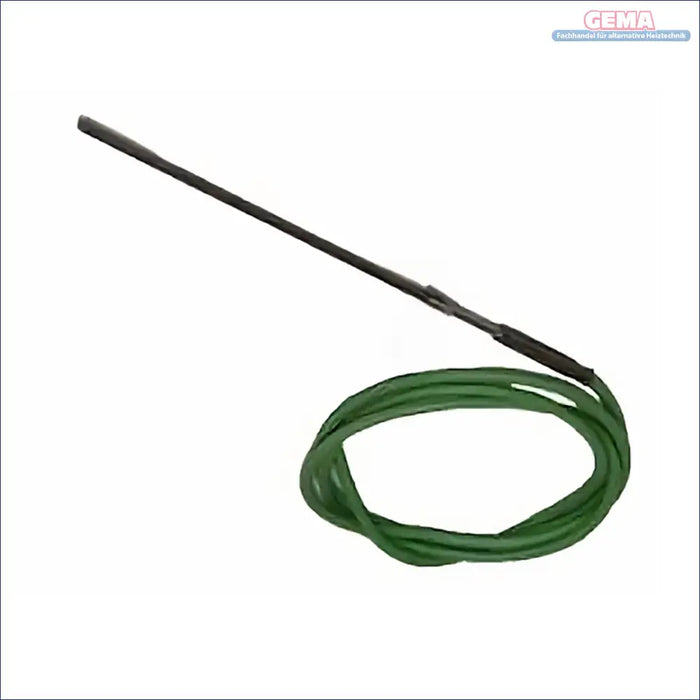 Grünes Kabel mit schwarzem Stab für Thermoflux Pelling Flammensensor in Industrieheizungen