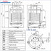 Diagramm eines 150L Warmwasserspeichers mit Wärmetauscher und Anschlüssen für Brauchwasser 🔥💧
