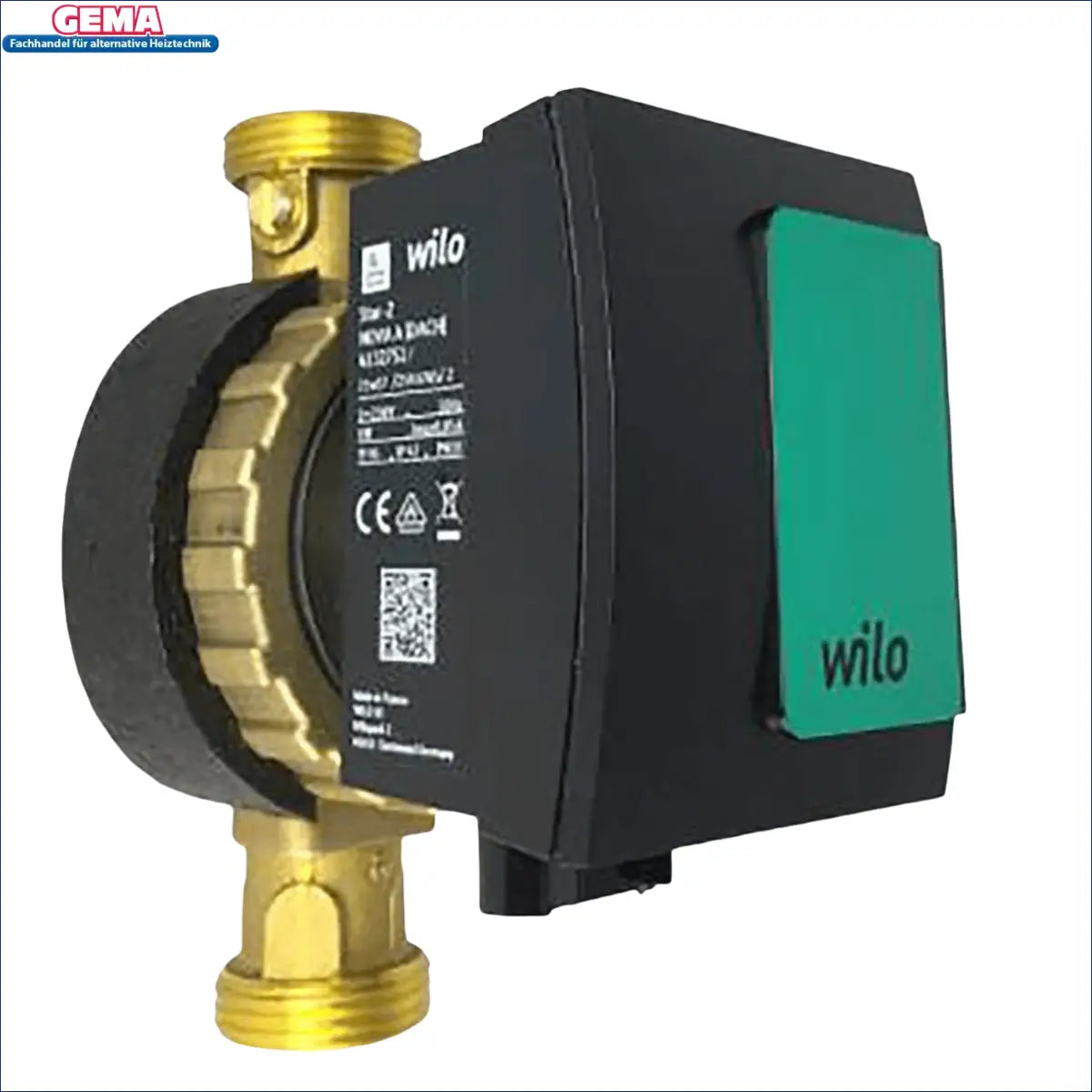 Black und Messing Wasserzirkulationspumpe Wilo Star Z Nova mit blockierstromeffizientem Synchronmotor